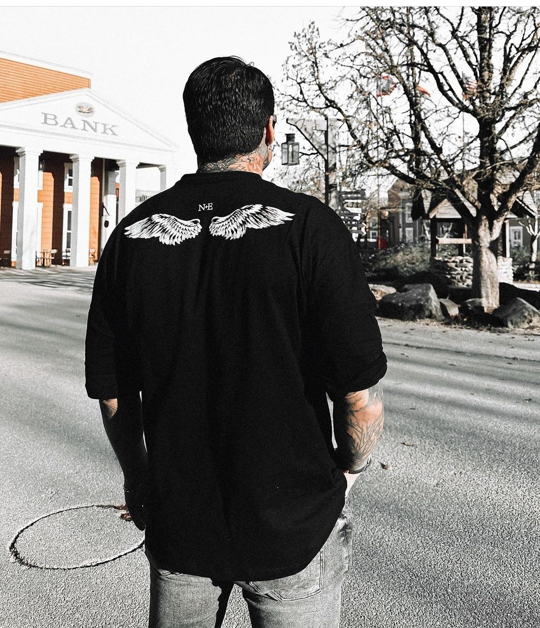 The Legacy oversized black tee